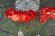 Red Metal Pieces (2)